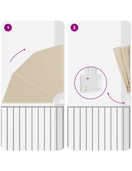 Schermo di Privacy per Balcone Beige 140 x 140 cm Poliestere