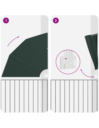 Schermo di Privacy per Balcone Verde Scuro 140 x 140 cm