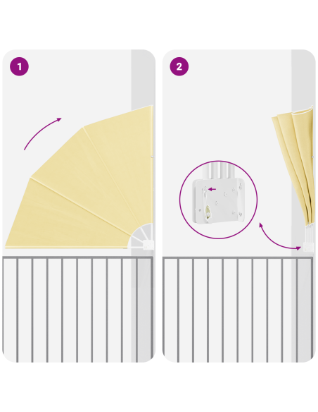 Schermo di Privacy per Balcone Sabbia 140 x 140 cm Poliestere