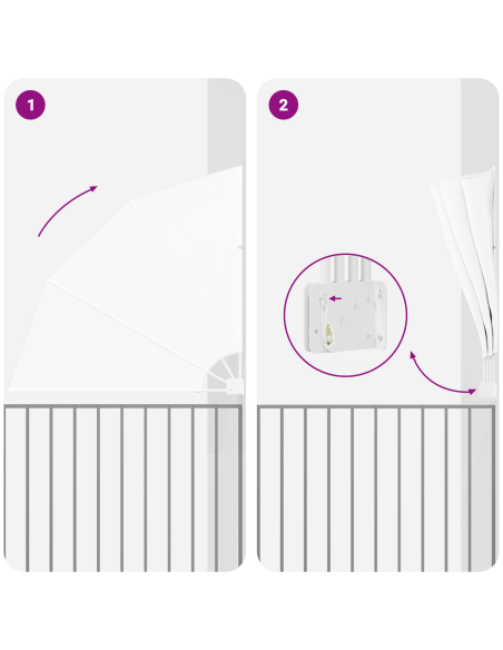 Schermo di Privacy per Balcone Bianco 140 x 140 cm Poliestere