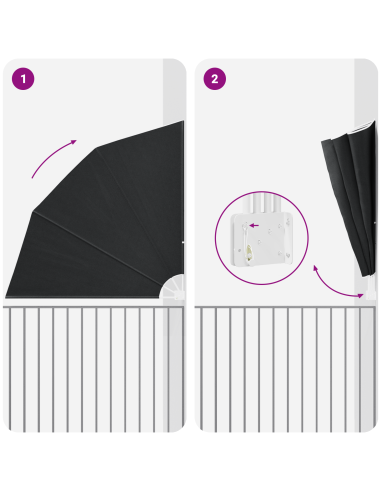 Schermo di Privacy per Balcone Antracite 210 x 210 cm