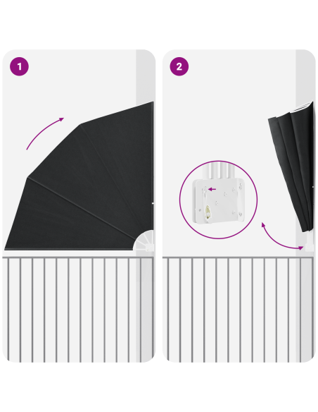 Schermo di Privacy per Balcone Antracite 210 x 210 cm