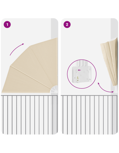 Schermo di Privacy per Balcone Beige 210 x 210 cm Poliestere