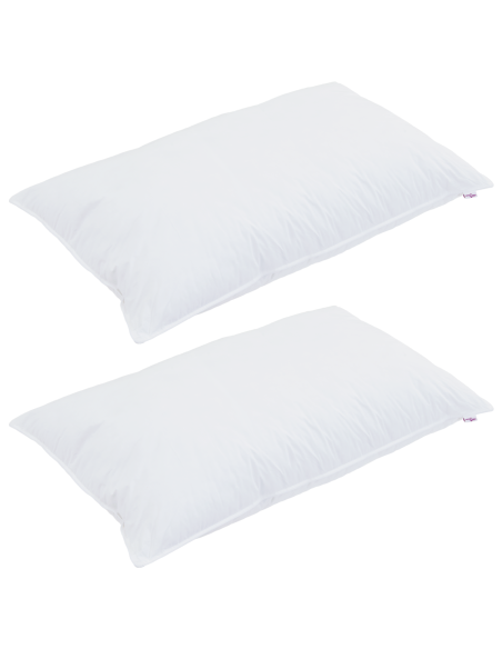 Duvet Invernale con cuscino 3 pcs Bianco Microfibra