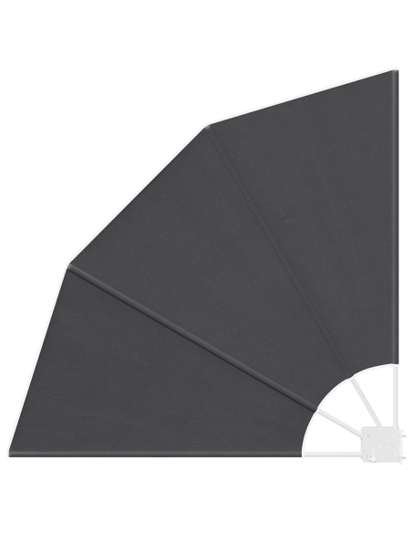 Schermo di Privacy per Balcone Nero 115 x 115 cm Tessuto