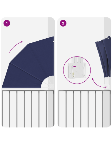 Schermo di Privacy per Balcone Blu navy 115 x 115 cm Poliestere