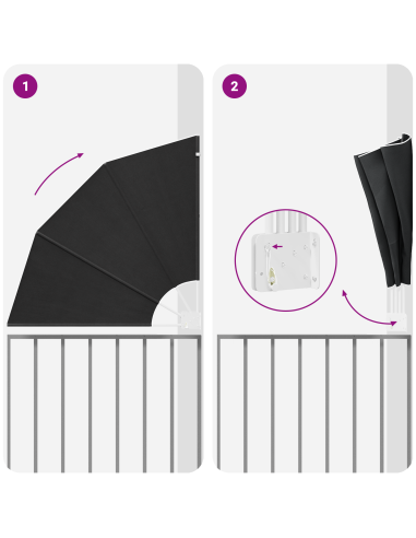 Schermo di Privacy per Balcone Antracite 115 x 115 cm