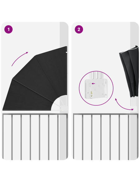 Schermo di Privacy per Balcone Antracite 115 x 115 cm