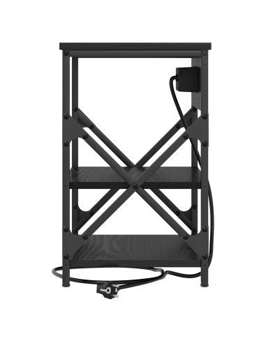 Armadio da Notte 2 pcs Rovere Nero 41 x 31 x 51 cm