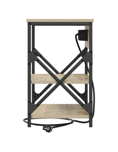 Armadio da Notte con lo scaffale Rovere Sonoma 41 x 31 x 51 cm