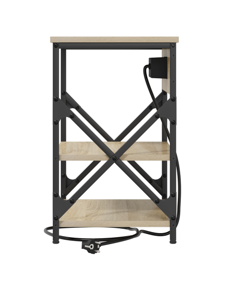 Armadio da Notte con lo scaffale Rovere Sonoma 41 x 31 x 51 cm