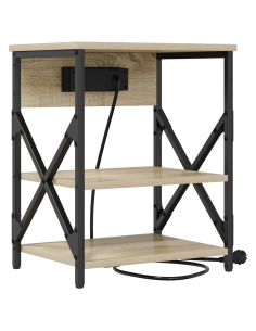 Armadio da Notte 2 pcs Rovere Sonoma 41 x 31 x 51 cm 2