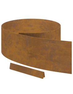 Bordura per Prato 4 pcs Ruggine 450 x 0.05 x 15 cm