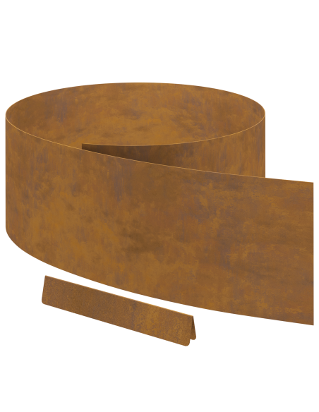 Bordura per Prato 4 pcs Ruggine 450 x 0.05 x 15 cm