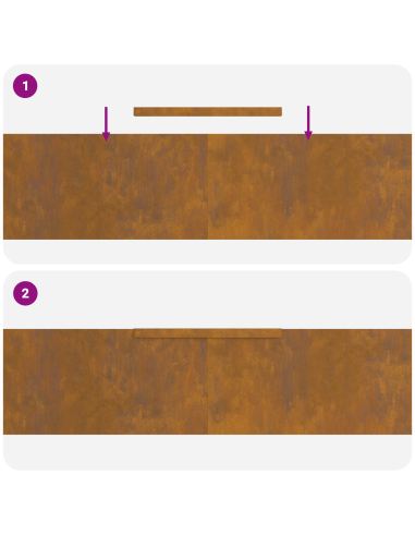 Bordura per Prato Ruggine 450 x 0.05 x 15 cm