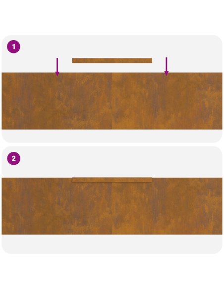 Finitura per Prato da Giardino 4 pcs Ruggine 450 x 25 cm