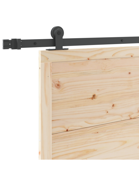 Porta scorrevole Marrone 80 x 208 cm Legno di pino massello