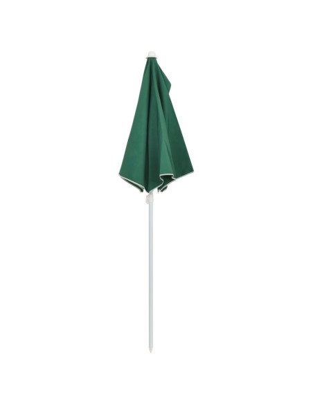 Ombrellone Semicircolare da Giardino con Palo 180x90 cm Verde