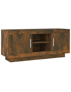 Mobile TV Rovere Fumo 102x35x45 cm in Legno Multistrato