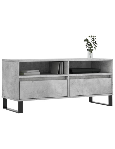 Mobile per TV Grigio Cemento 100x34,5x44,5 cm Legno Multistrato