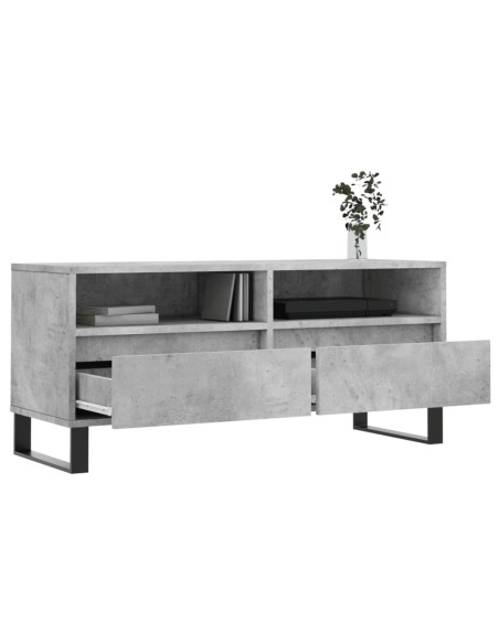 Mobile per TV Grigio Cemento 100x34,5x44,5 cm Legno Multistrato