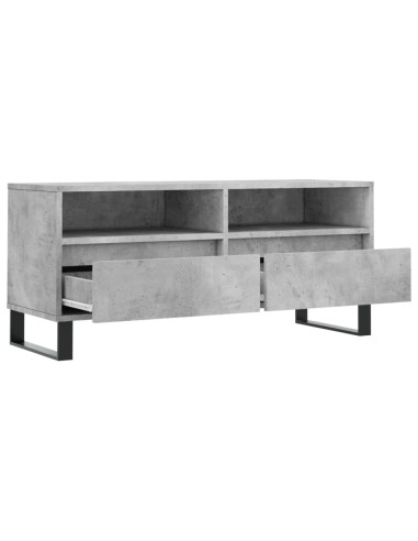 Mobile per TV Grigio Cemento 100x34,5x44,5 cm Legno Multistrato
