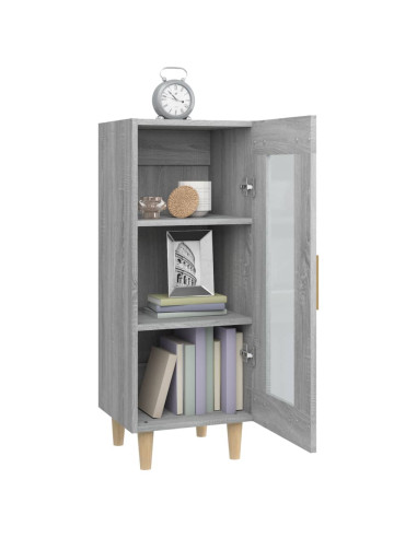 Credenza Grigio Sonoma 34,5x34x90 cm in Legno Multistrato