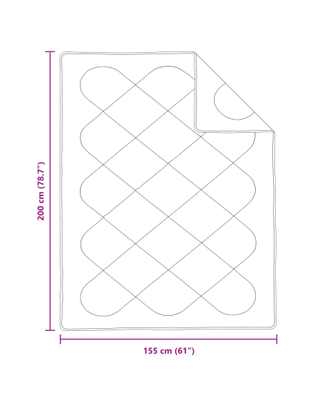 Piumone con Cuscino Altro 2 pcs Bianco 155 x 200 cm Microfibra