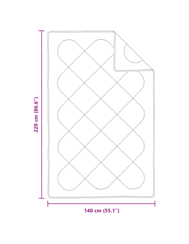 Duvet Estivo con cuscino 2 pcs Bianco Microfibra