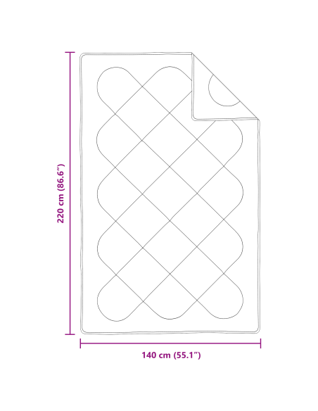 Piumone con Cuscino Altro 2 pcs Bianco 140 x 220 cm Microfibra