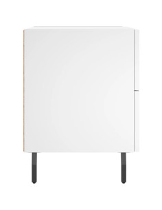 Comodino Bianco 40x35x47,5 cm in Legno Multistrato