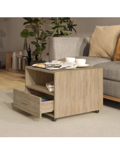 Tavolino da Salotto Rovere Sonoma 55x55x40 cm Legno Multistrato 2