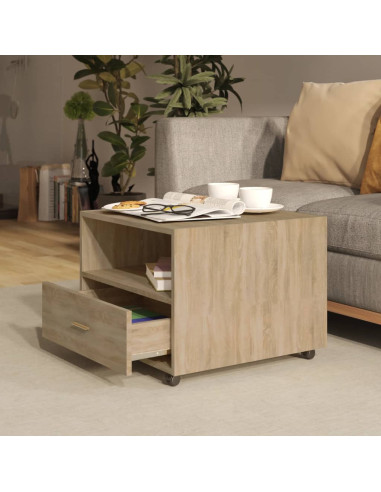 Tavolino da Salotto Rovere Sonoma 55x55x40 cm Legno Multistrato