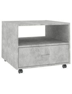 Tavolino Salotto Grigio Cemento 55x55x40 cm Legno Multistrato