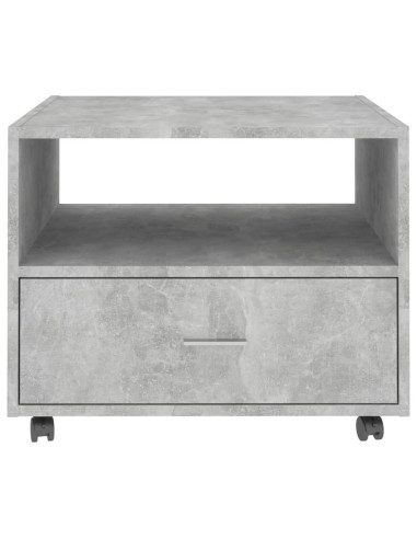 Tavolino Salotto Grigio Cemento 55x55x40 cm Legno Multistrato