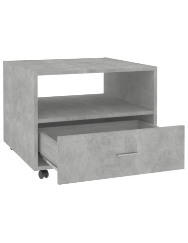 Tavolino Salotto Grigio Cemento 55x55x40 cm Legno Multistrato