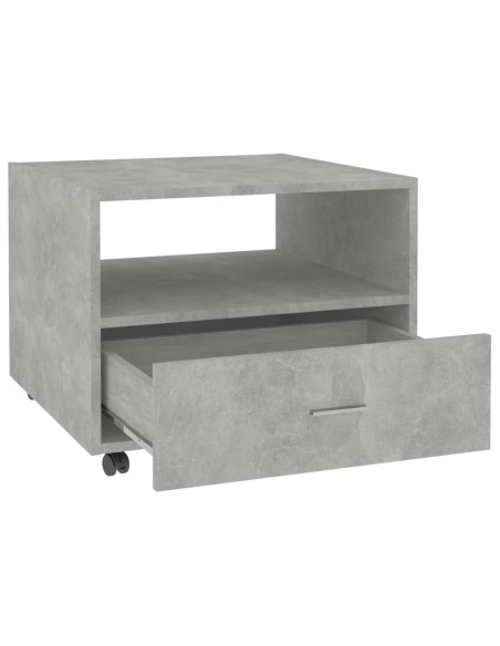 Tavolino Salotto Grigio Cemento 55x55x40 cm Legno Multistrato