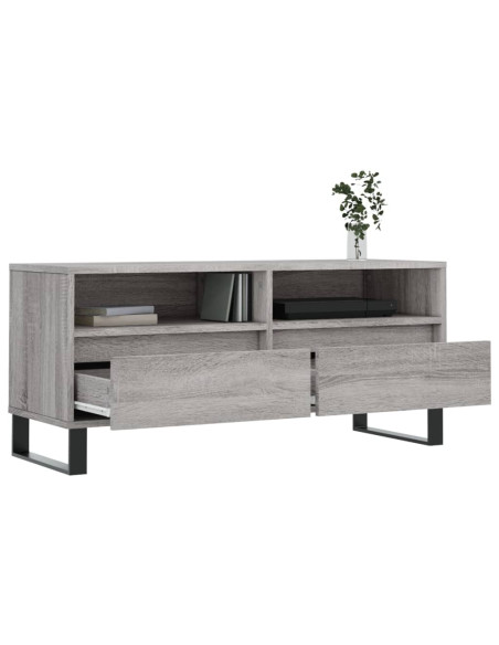 Mobile Porta TV Grigio Sonoma 100x34,5x44,5cm Legno Multistrato