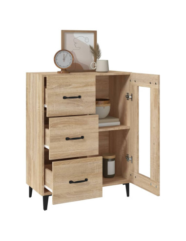 Credenza Rovere Sonoma 69,5x34x90 cm in Legno Multistrato