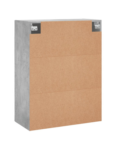 Mobile a Parete Grigio Cemento 69,5x34x90 cm