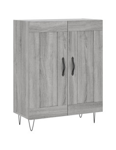 Credenza Grigio Sonoma 69,5x34x180 cm in Legno Multistrato