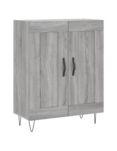 Credenza Grigio Sonoma 69,5x34x180 cm in Legno Multistrato