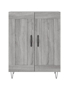 Credenza Grigio Sonoma 69,5x34x180 cm in Legno Multistrato 2