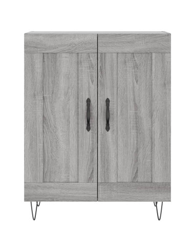 Credenza Grigio Sonoma 69,5x34x180 cm in Legno Multistrato
