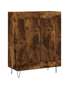 Credenza Rovere Fumo  69,5x34x180 cm in Legno Multistrato