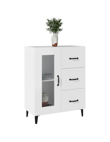 Credenza Bianca 69,5x34x90 cm in Legno Multistrato