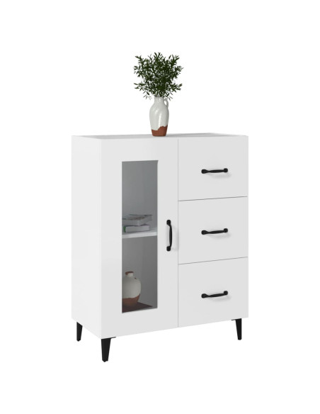 Credenza Bianca 69,5x34x90 cm in Legno Multistrato
