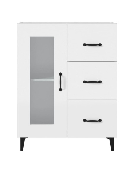 Credenza Bianca 69,5x34x90 cm in Legno Multistrato