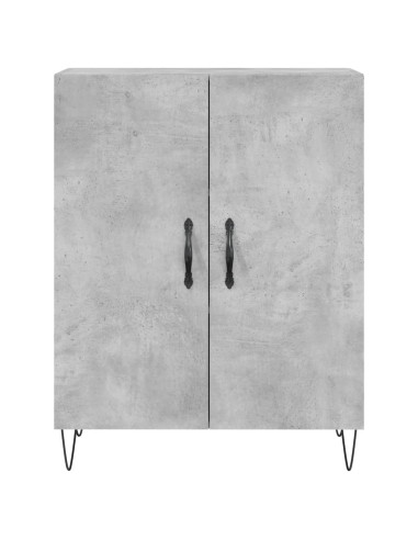 Credenza Grigio Cemento 69,5x34x180 cm in Legno Multistrato
