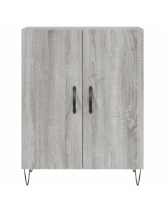 Credenza Grigio Sonoma 69,5x34x180 cm in Legno Multistrato
